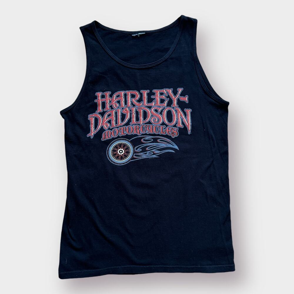 90s/Y2K Harley Lake City Black Tank‎